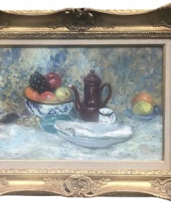 CAMOIN Charles Peinture 20è siècle Nature morte Coupe de fruits et cafetière Huile sur toile signée