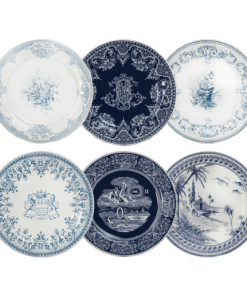 Lot de 6 Assiettes Dessert Bleues, Les dépareillées Bleues | Gien